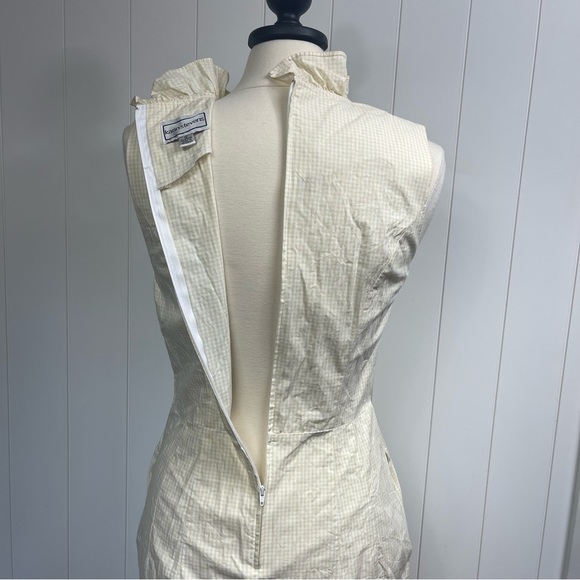 YELLOW Gingham Sleeveless Cotton Dress Size 12 - Picture 10 of 12